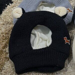 NWOT SET OF 2 ~ Dog Beanies Ear-warmers with Playful Appliqué & cute ears Medium